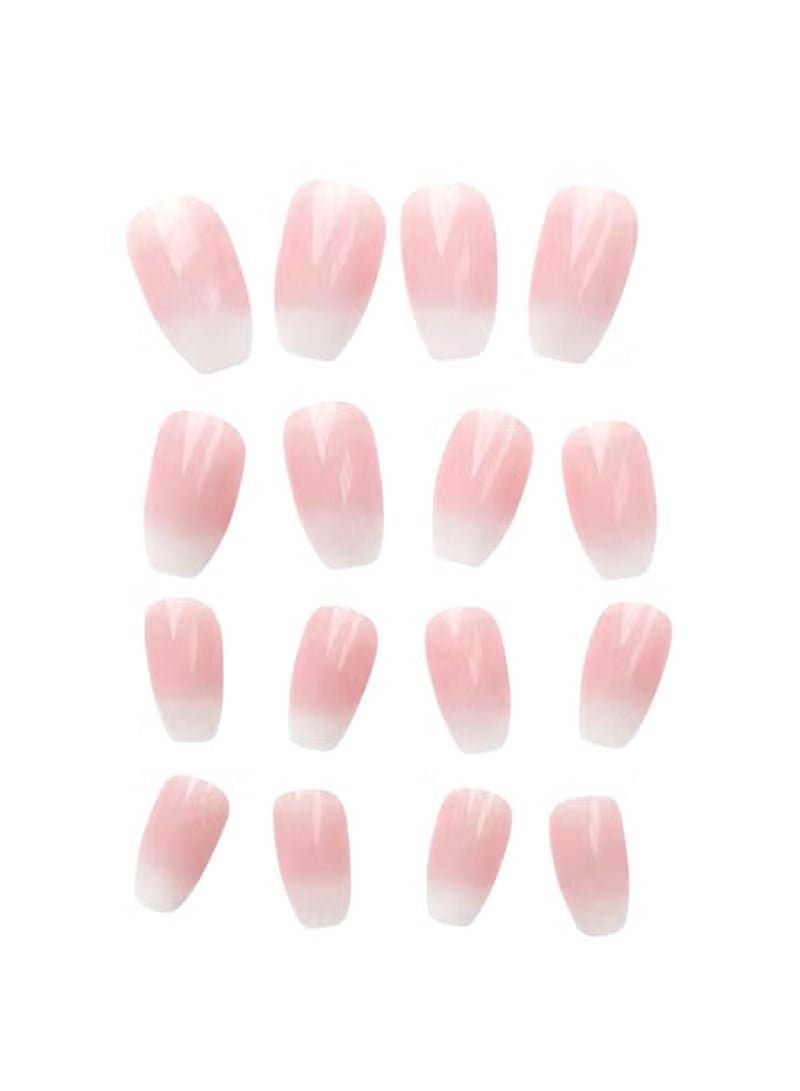 Shein Gradient pink jelly nails in coven shape, 24 PCS - Image 4